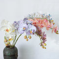TG036 High-end Artificial Flowers Morandi Color 9 Phalaenopsis Dining Table Home Decoration Wedding Hotel Flowers
