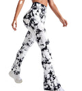 New Arrivals High Gym Waisted Tie Dye Flare Leggings Women Scrunch Butt Seamless Yoga Leggings De Gimnasio Para Mujer