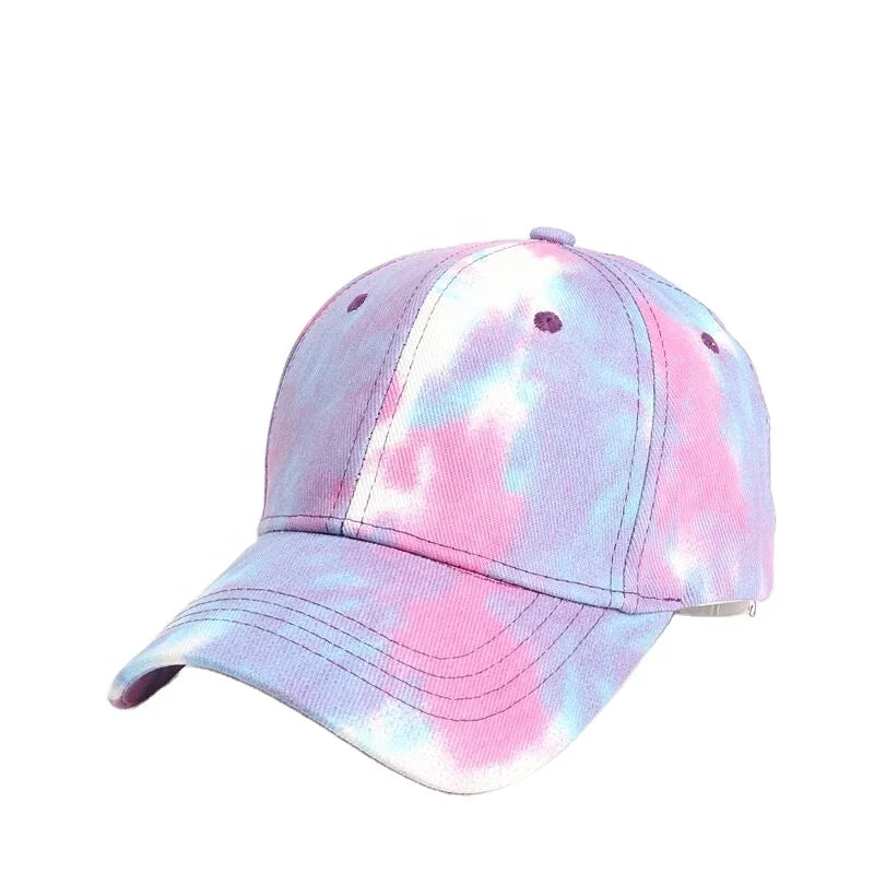 Unisex Baseball Hat Adjustable Tie Dye Cotton Baseball Cap Trucker Dad Sun Hat for Sports Travel Beach