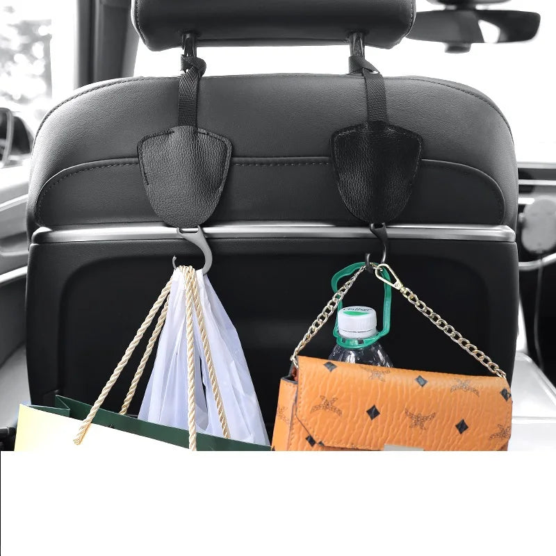 Boshiho Customized Leather Concealed Car Hook for Car Leather Hook Holder