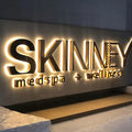 Custom Made Led Letters Signs 3D Metal Logo Sign Outdoor Backlit Letter Signage Led Illuminated Sign Signboard for Business Spa