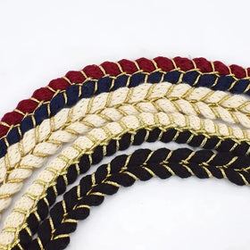 Meetee BD294 1.5cm Garment Sewing Accessories Cotton Braid Webbing Twisted Webbing DIY Scarf Jewelry Crafts Weave Decorate Lace