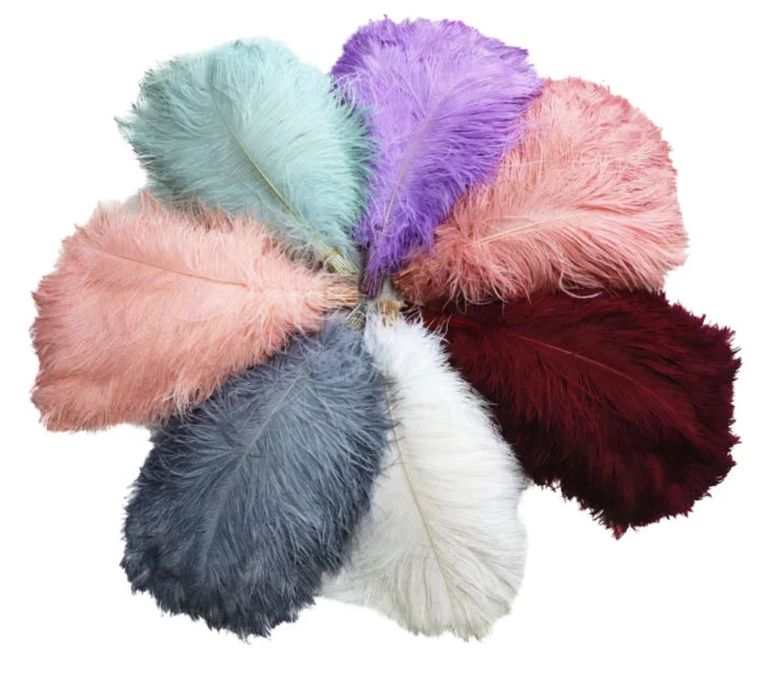 Party and Wedding Supply Wholesale Bulk White and Dyed Colors 20-25cm Ostrich Feathers for Cheap Sale