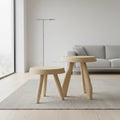 Whole Sale Stool Chair Modern Round Solid Rounded Rattan Bamboo Stool Ottoman