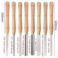 Wood Turning Chisel 8pc  Lathe Chisel Turning Tool Engraving Drill Bit With Wood Handle Woodworking Carving Knife Tools