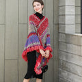 Women Knitting Poncho Capes Autumn New Female Fashion Bohemian Poncho Cloak Tassel Winter Clothing
