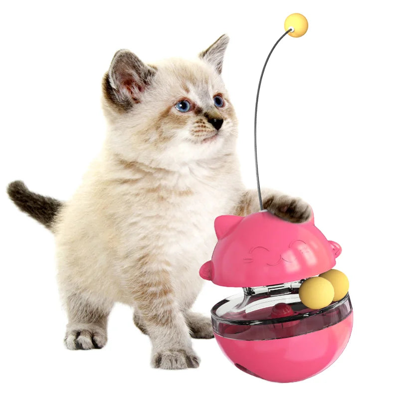 Wholesale Portable Pet Cat Puzzle Toy Interesting Slow Feeder Interactive Cat Tumbler Toys