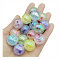 20mm Mixed AB Transparent Crackle Round Beads Acrylic Spacer Ball Beads for Jewelry Making