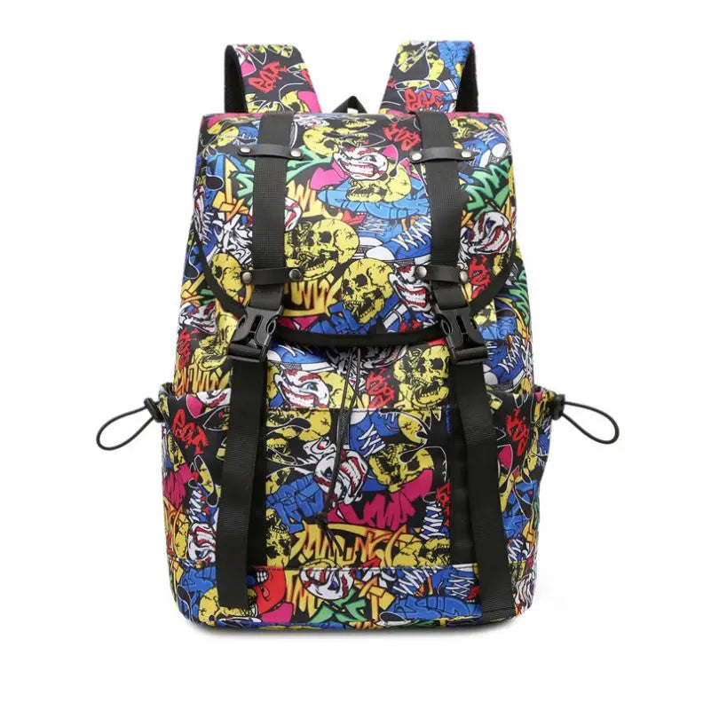 Wholesale Custom Logo Color Backpack Hiking Large Capacity Storage Bag Waterproof  Leisure School Bag Mochila
