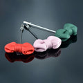 Bow Tie Shaped Lapel Pin Custom Embroidery Oem Pink Bow Small Brooch Mens  Bow Tie Shaped