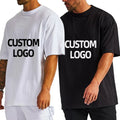OEM Custom High Quality 100% Heavy Cotton Street T-shirt Oversized Dropped Shoulder Neck Digital Print Embroidery Knitted Fabric