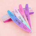 Gradient Color Half Moon Nail File Buffer 80/100 120/120 180/240 EVA Sandpaper Double Side Nail File