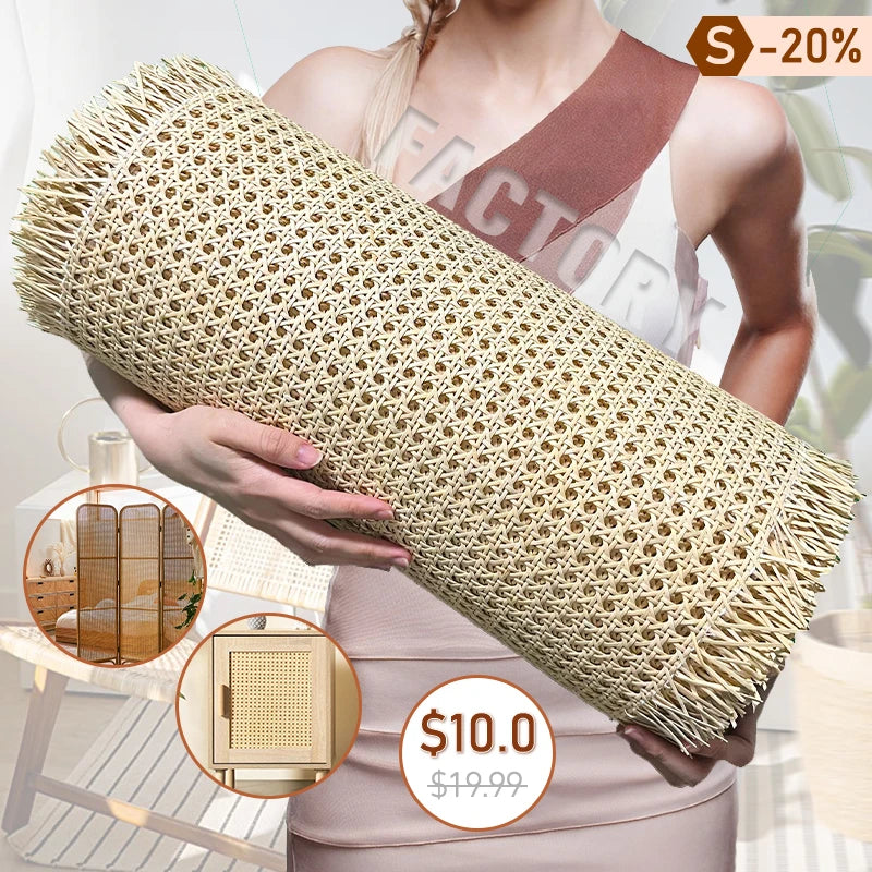 100% Handmade Rattan Cane Webbing Roll A-grade Rattan Roll Weave Rattan Sheet