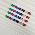 4x6mm Baguette Cut Corundum 6 Colors Lab Red Blue Black Green Pink Rainbow Sapphire Rectangle Corundum Stone