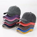 Custom Vintage Retro 6 Panel Distressed Stone Washed Cotton Chino Blank Child Toddler Boy Baseball Fitted Dad Hat Cap for Kids