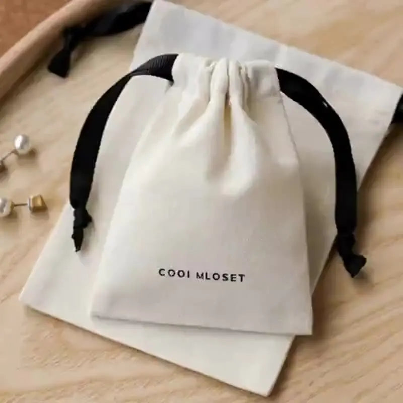Customize Logo Wholesale Pouch Cotton Drawstring Bag Cosmetics Brush Storage Bag Custom Drawstring Bag Bolsa De Joyeria