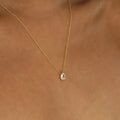 Elegant Crystal Jewelry 925 Sterling Silver Aaaaa Cubic Zircon Teardrop Pendant Necklace