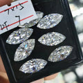 Lab Created Marquise Cut  Moissanite Diamond D EF GH IJ 3x6mm to 7x14mm White Marquise Moissanite Loose