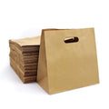 Multi Size Brown Kraft Paper Bags Food Packaging Eco Friendly Package Grocery Shopping Bag with Die Cut Handle Bulk