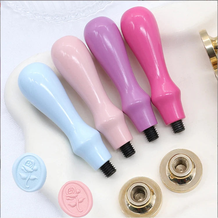 Muti Sizes Shapes Custom Design Logo Artwork Warmer Envelopes Wax Seal Stamp With Wood Handle