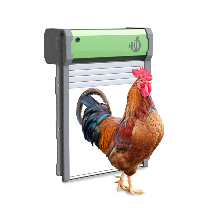 Wonegg Aluminum Solar-Powered Chicken Cage Door Sensor Solar Powered Automatic Chicken Coop Door