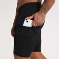 Custom Logo Running Gym Workout Jogger Blank 2 in 1 Men Shorts