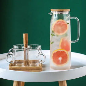 1000ml 1200ml 1600ml 53oz Borosilicate Glass Carafe Water Pitcher With Lid