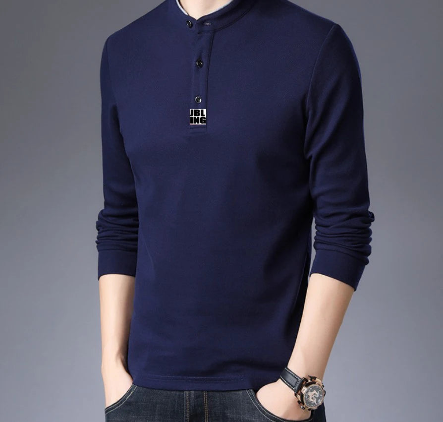 Wholesale Hot Selling Men's Latest Designs Long Sleeve Polo T-shirts