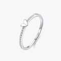 Ailmay Classic Romantic Hearts Ring Solid 925 Sterling Silver Dazzling Zircon Charm Finger Rings for Women Wedding Fine Jewelry