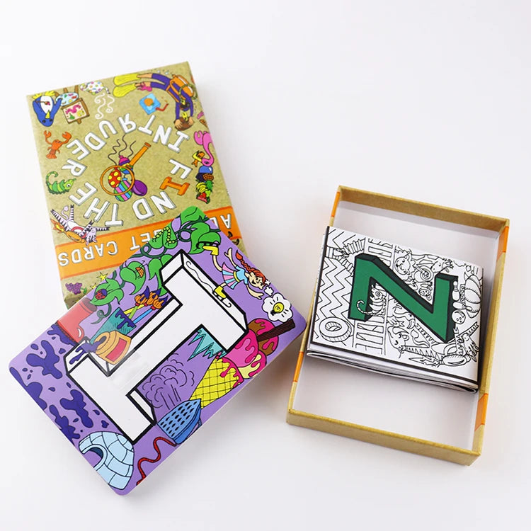 Waterproof Pvc Custom Flashcards Early Educational Letter Learning Cards Flashcards for Kids