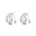 Fine Jewelry 925 Silver Earrings Simple