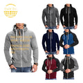 Hot Selling Men's Thick Zip-Up Hoodie-Solid Autumn 100% Polyester Sweatshirt