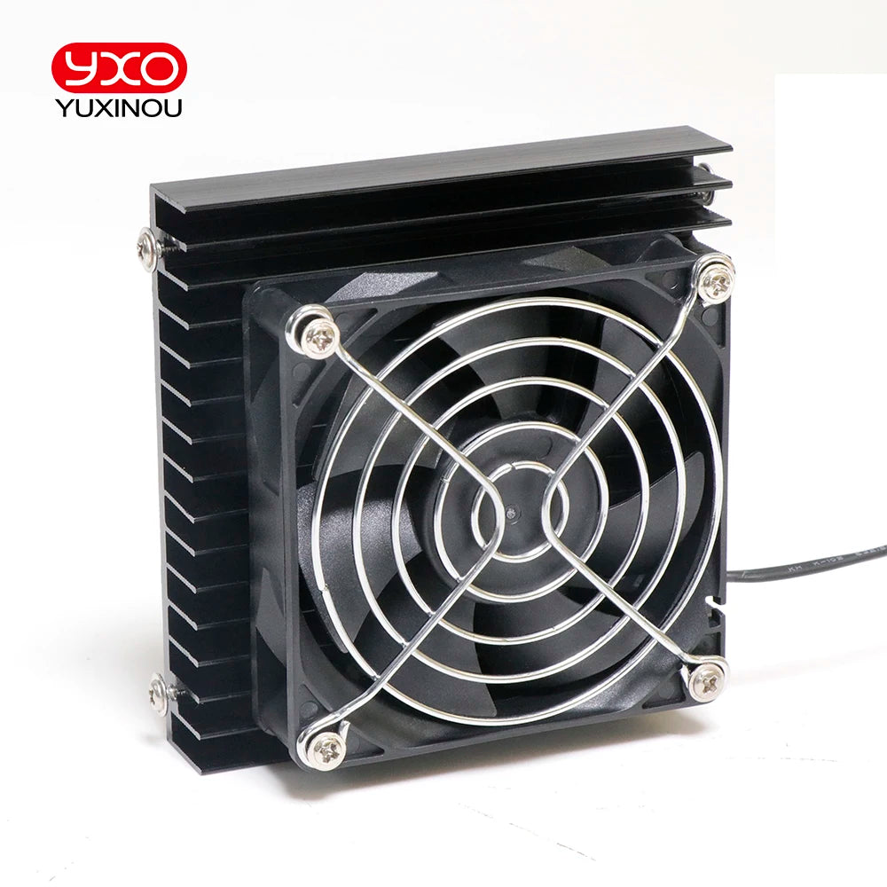 10x10x4cm Aluminum Heatsink Extruded Heat Sink with Ac 110v 220v Fan for 50w 80w 100w Led Grow Light Led Plant Light