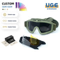 Brand Design Outdoor Windproof Safety Protection Glasses Sunglasses Motorcycle Safety Goggles With Replaceable 3 Colors Lens