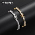 BB116   5mm  Tennis  Bracelet  Brass Setting Zircon  Hip Hop Iced Out  Female Jewelry