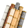 3D Faux Wood Slatted Wall Panels PVC Peel Stick Wallpaper for Modern Accent Walls Homes Studios for Entertainment Household Use