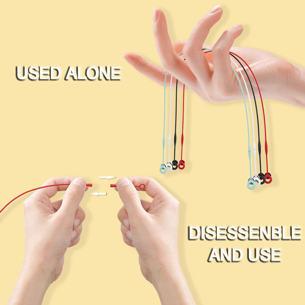 EHR003 New Magnetic Lanyard Earplugs Anti-loss Cord Silicone Sound Insulation Noise Reduction Earplugs Neck Lanyard