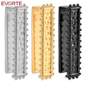 Evorte 10pc Whacking Lace Ear Weights Hangers Stainless Steel Flower Design Stretched Ear Lobe Expander Ear Plugs Gauges Wedding