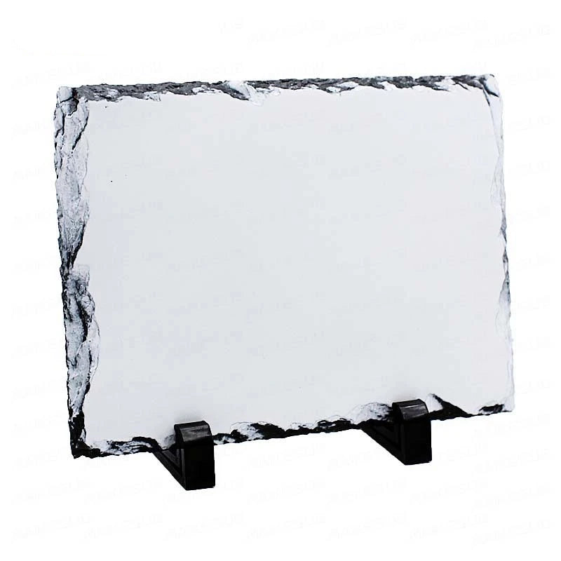 15x20cm Sublimation Blank Slate Photo Frame for DIY Thermal Transfer Print Picture Deco Rock Stone Crafts for Personalized