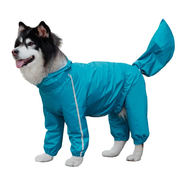 Large Dog Clothes Raincoat Reflective Waterproof Pet Dog Raincoat