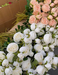 Wholesale Cheap Single Branch Artificial Silk Rose Home Wedding Decoration Flower MegaBDM