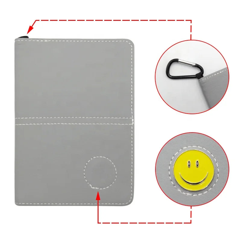 Wholesale PU Leather Golf Scorecard Holder with Embossed Logo Golf Gift Accessory
