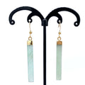 Natural Stone Long Crystal Earrings Natural Quartz Stone Healing Point Crystal Chakra Dangle Earrings Valentine's Day Mother's