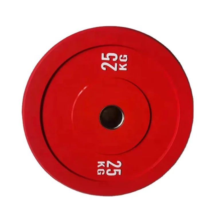 Color Coded Bumper Plate 2-Inch Rubber Weight Plate with Steel Hub Weightlifting Barbell Plates for Gym