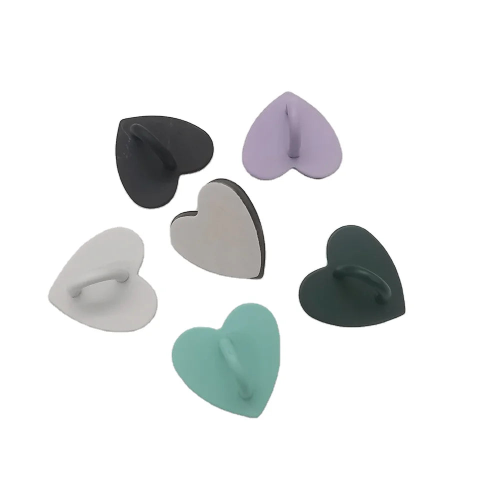 New Coming  White Black Green Purple  Dark Green Matt Colour  Iron Made Heart Shape  Phone Charm Hook