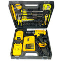 21V Power Tools Cordless Screwdriver Combination Kits Home Repair Toolbox Lithium Electric Drill Sets Hand Tool Set Yellow