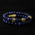Microscope Beads Bracelet Natural 8 mm tiger Eye Stone Beads Bracelet 2pcs/set ST150