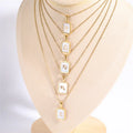 Hot Selling 18k PVD Gold Plated Stainless Steel Link Chain Hollow Shell Zodiac Necklace for Wedding & Party
