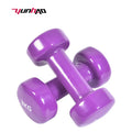 YC Hot Sale Round Head Smooth Colorful Vinyl Coated Dumbbell Exercise Fitness Hand Weight for Women Strength Training 1-10KG