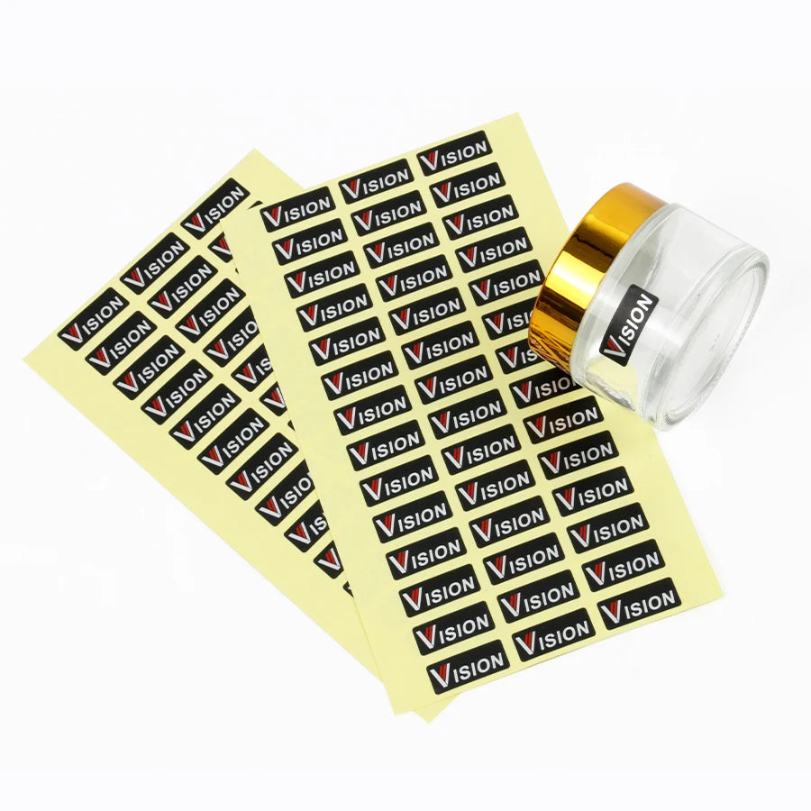 Custom Printed Waterproof logo Stickers Gold Foil Candles Label for Jars
